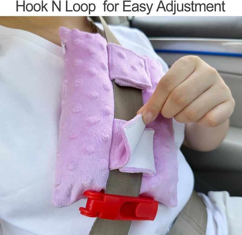 HapiPoppy Port Pillows Chemo Port Pillow for Seatbelt Chest Protector Chemo Patients Pacemaker Heart Surgery Recovery Support Cushion Gifts Women Minky Dot Lavender - Image 2